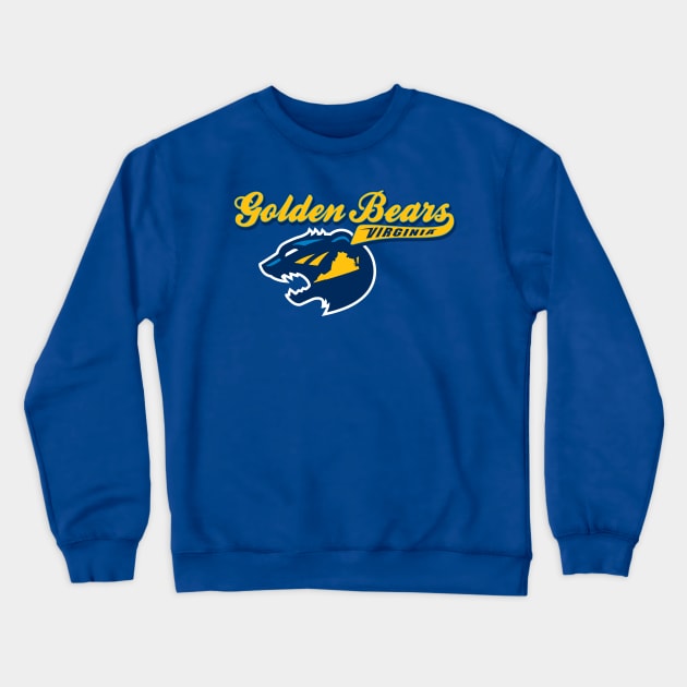 Golden Bears Logo #5 Crewneck Sweatshirt by Lacrosse & Motivational T-Shirts 